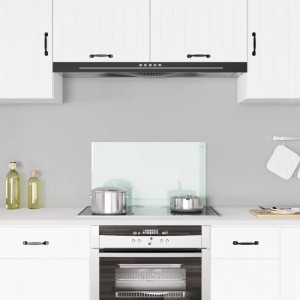 DELUKE Küchenrückwand Glas 70x40cm Weiß Wandverklediung Küche Wandschutz Spritzschutz Herdspritzschutz Glasplatte