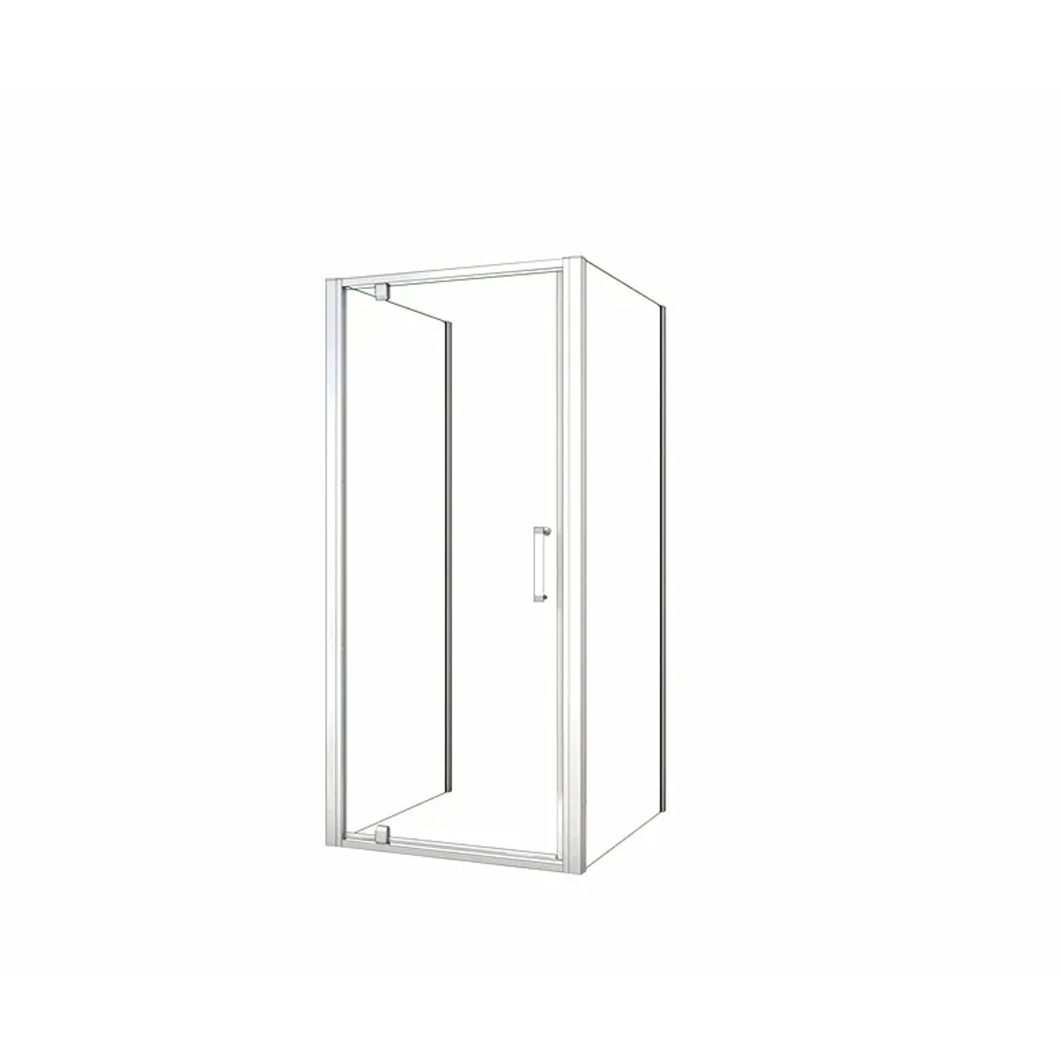 Duschparadies U-Kabine 80 x 76 x 76 cm U-Duschkabine Höhe 185cm Duschtür 5mm ESG Sicherheitsklarglas