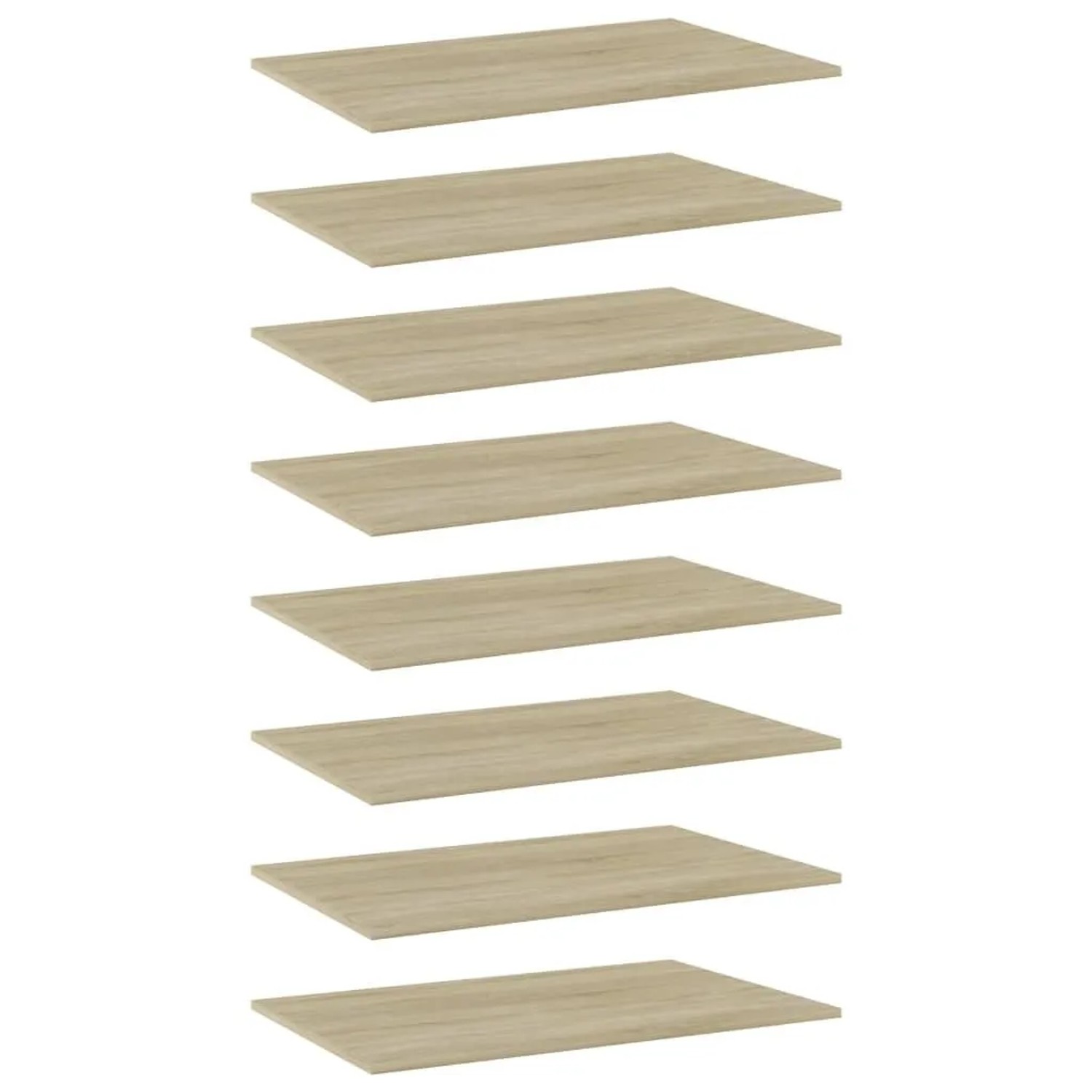 vidaXL Bücherregal Bretter 8 Stk Sonoma-Eiche 80x50x1,5 cm 805353
