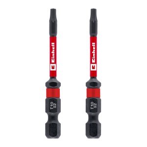 Einhell Impact Bit-Set, 2-teilig, T10, 60 mm, für Schraubendreher und Akkuschrauber.