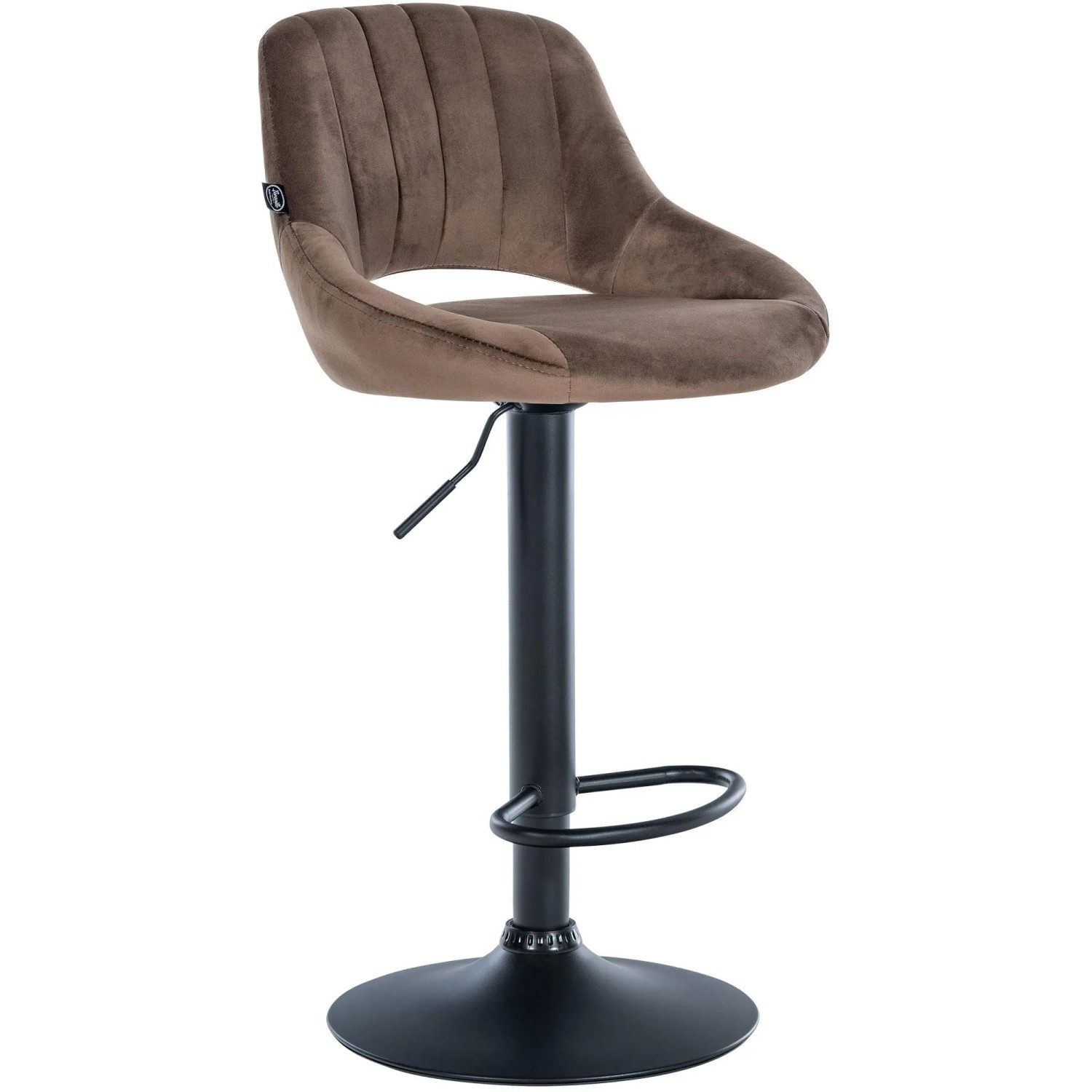 CLP Barhocker Milet Samt Braun/Schwarz