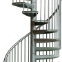 Minka Außenspindeltreppe Rondo Zink Plus, Ø 160 cm, feuerverzinkt. Wendeltreppe für den Außenbereich.