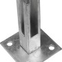 Verzinkte Bodenplatte 40x40 mm für Zaunpfosten, Zubehör für Zaunbau.