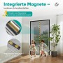 Schwarzer magnetischer Insektenschutz-Türvorhang für Balkontür, Kinder und Haustiere passieren leicht. Fliegengitter mit Magnetverschluss.