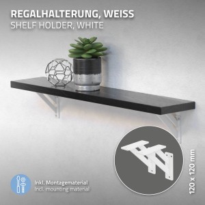 ML-Design Regalhalterung, 4er Set, 12x12 cm, weiß, Aluminium, schwebend