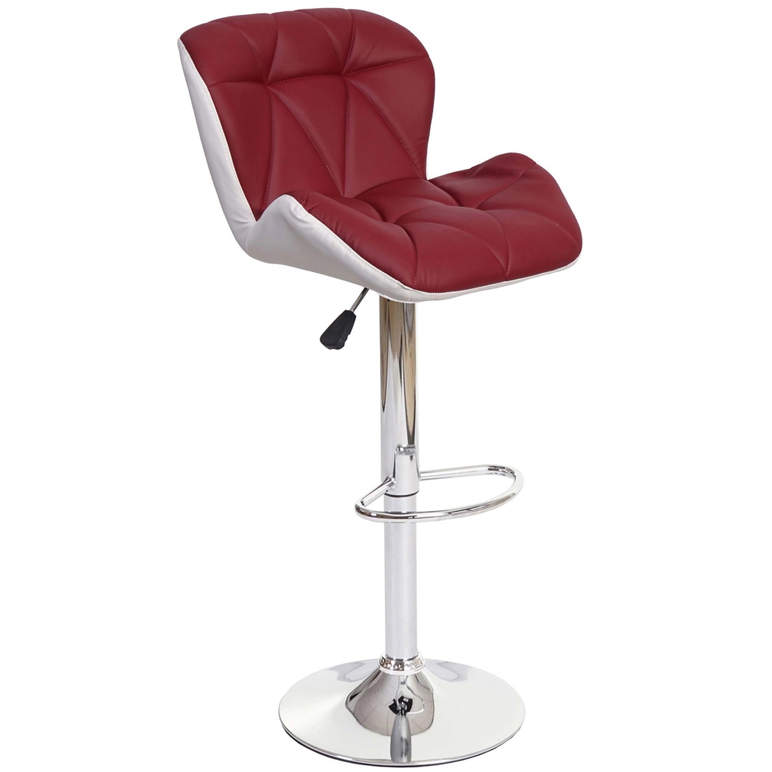PROREGAL Barhocker Mit Lehne Sitzhöhe 62-83cm Höhenverstellbar Kunstleder B günstig online kaufen