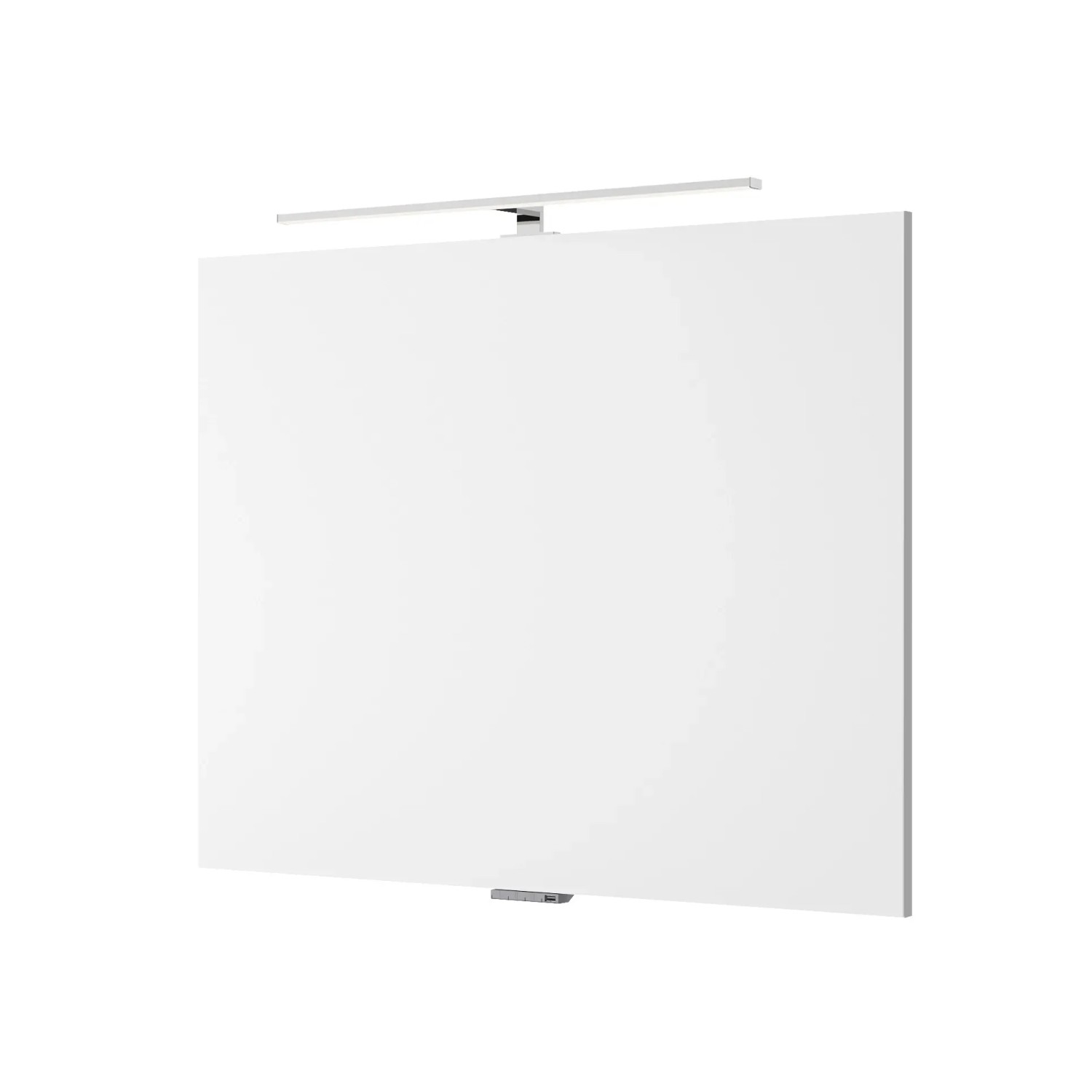 Pelipal Flächenspiegel 4035, 90 cm breit, mit LED-Leuchte und USB-Anschluss.