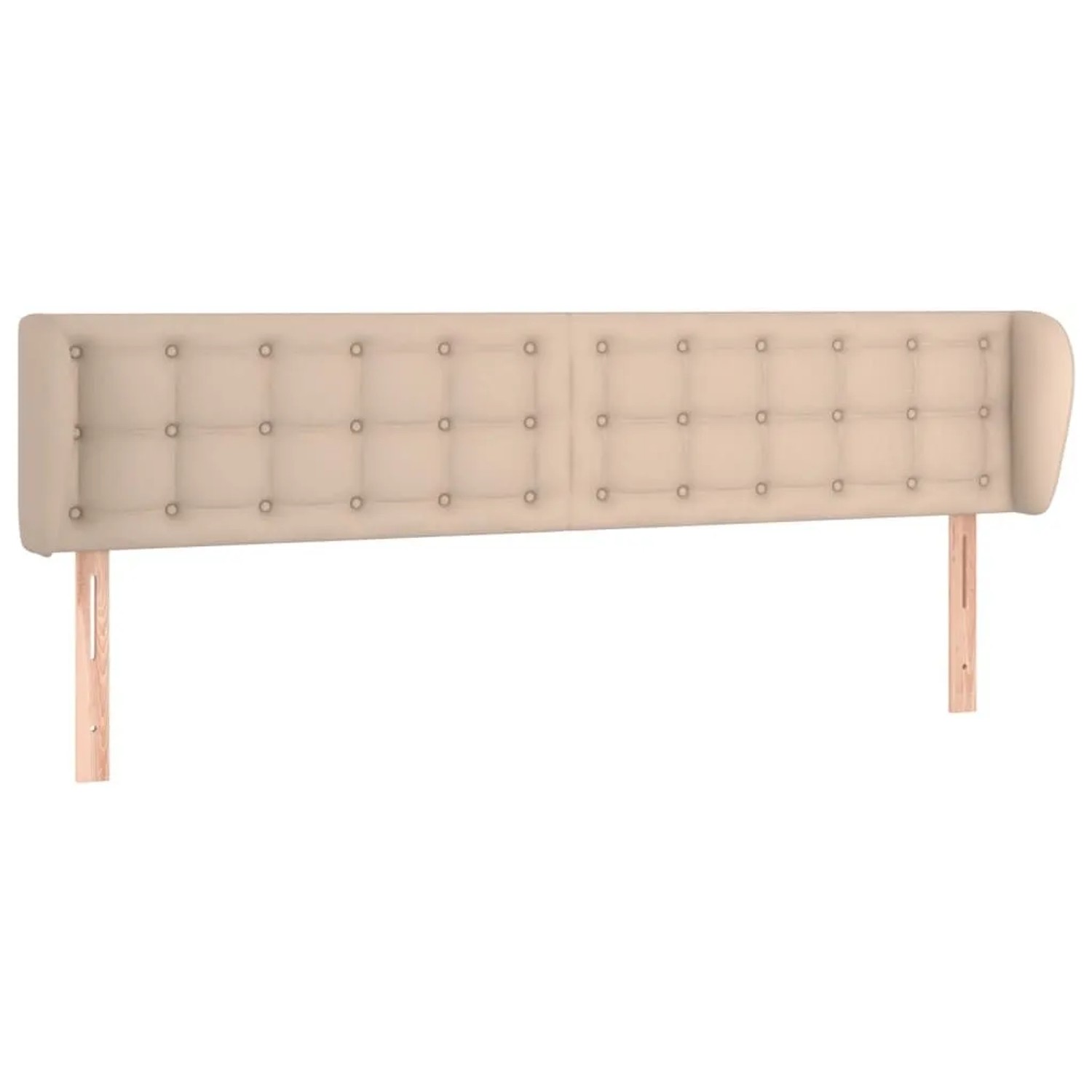 vidaXL Kopfteil mit Ohren Cappuccino-Braun 163x23x78/88 cm Kunstleder 3117245