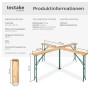 Tectake Stehtisch Quattro Klappbar und Standfest Holzlackierung Mit Klarlack  241 x 241 x 103 cm Braun_6