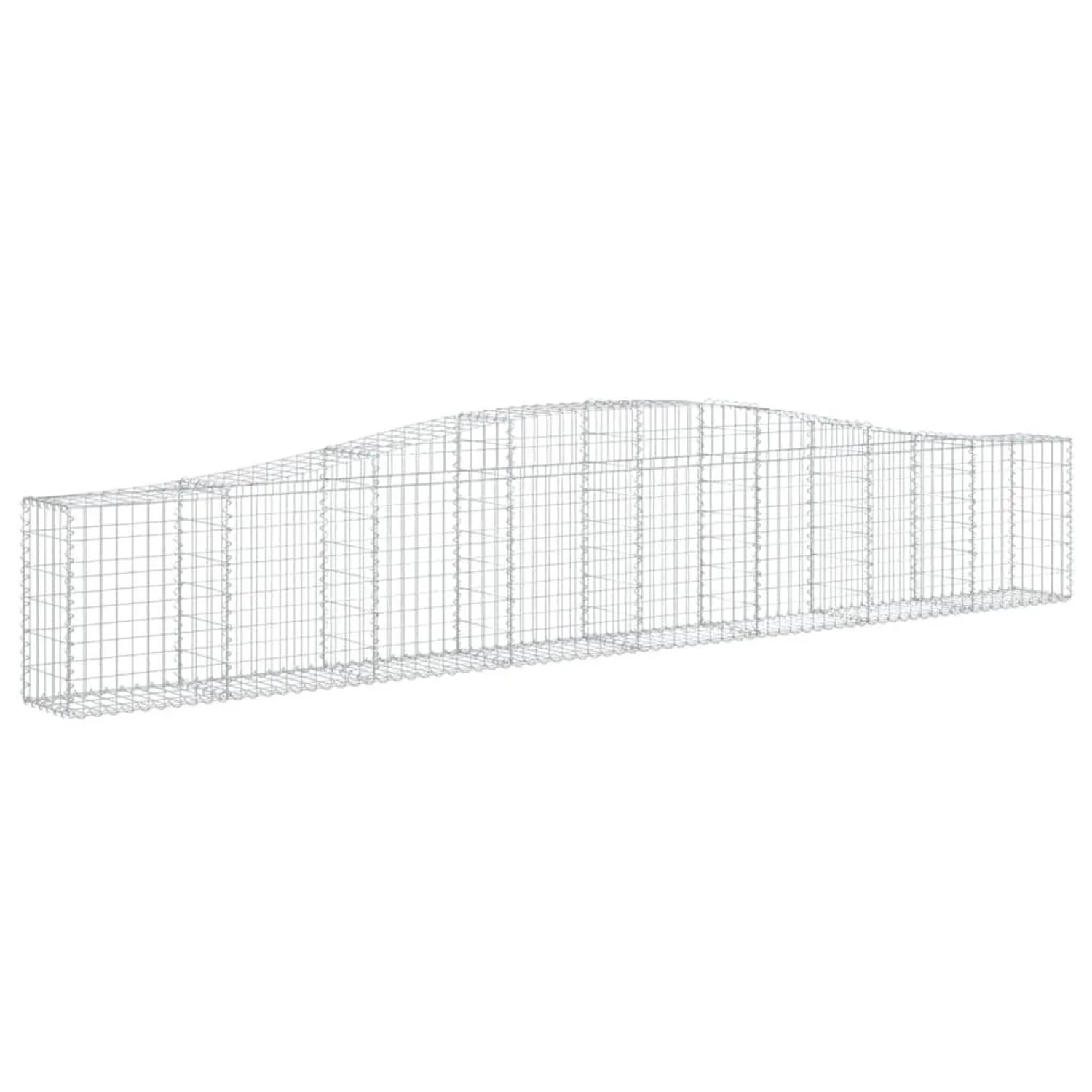 vidaXL Gabionen mit Hochbogen 7 Stk 400x30x60/80 cm Verzinktes Eisen 3145805