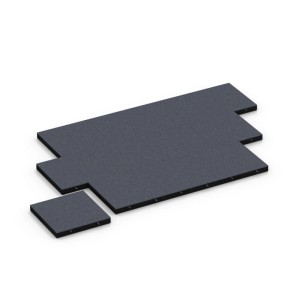 WARCO Fallschutzplatten in Schiefergrau, 50x50x6 cm, für sichere Spielplätze.