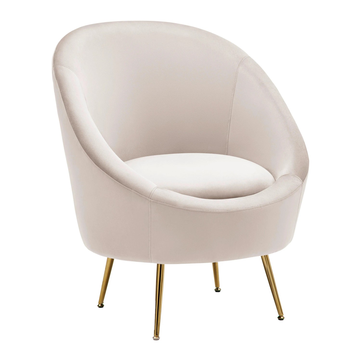 Bessagi Home Sessel Lou Hellgrau Samt