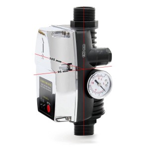 Wiltec Druckschalter EPC-4 für Hauswasserwerk und Pumpensteuerung, mit Manometer.