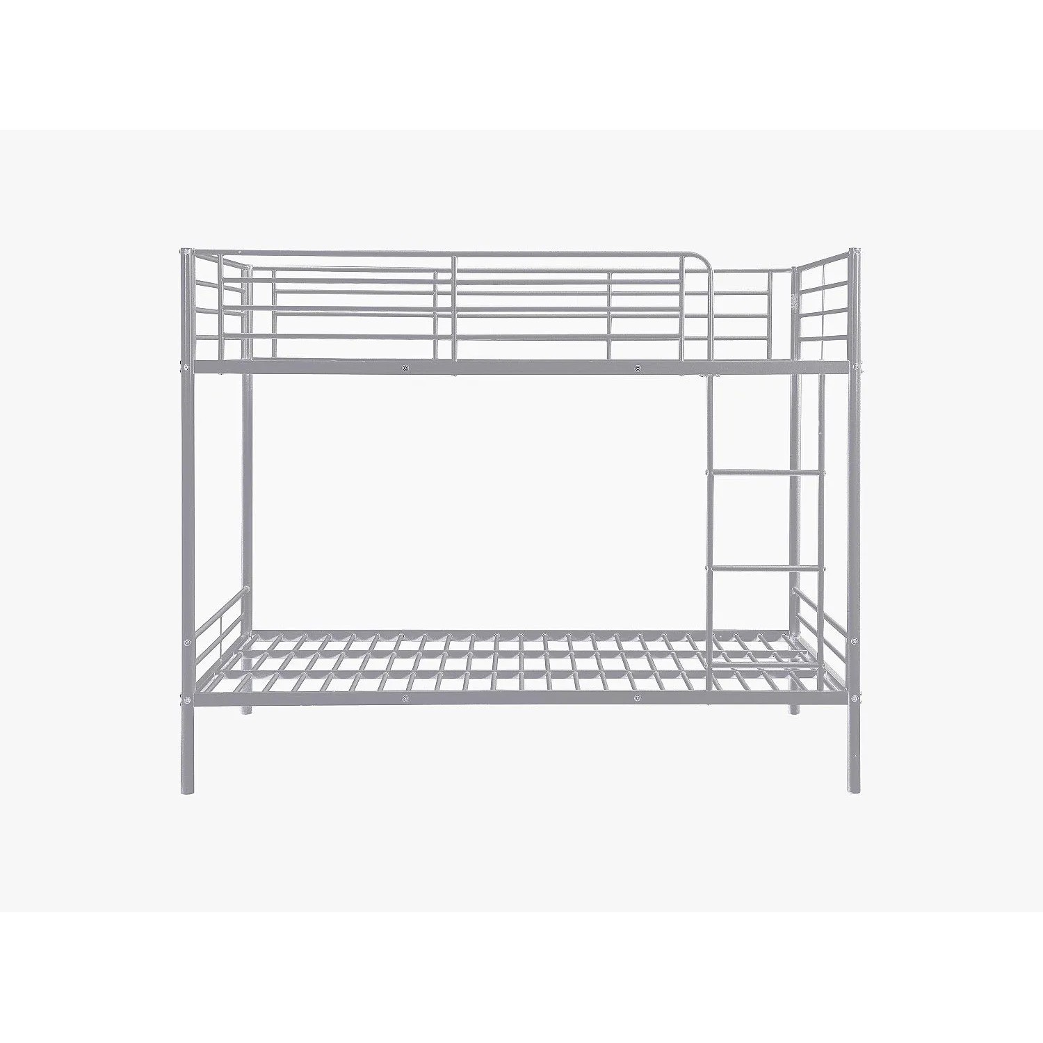 Vente-unique Etagenbett Duotis Silberfarben 198 cm