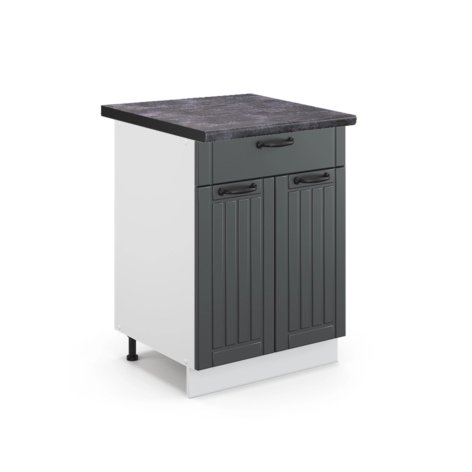 Vicco Unterschrank Fame-Line, Bordeaux Hochglanz/Anthrazit, 60 günstig online kaufen