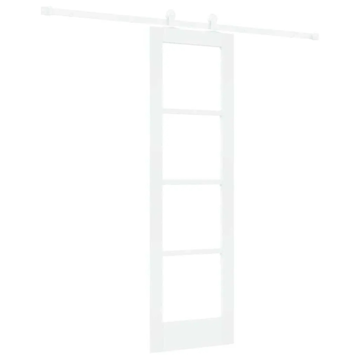 vidaXL Schiebetür ORKDAL Weiß 61 x 198,5 cm Massivholz Kiefer und Glas 3332070