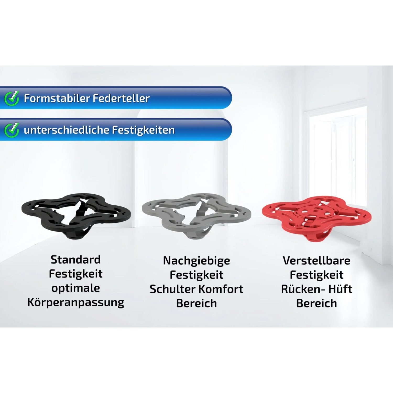 Matratzen Perfekt TerraMed T-Flex Teller-Lattenrost 80 x 200 cm Starr 5-Zonen 55 Tellermodule_6