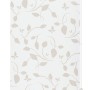 Gardinia Rollo EasyFix Scandinavian, 120x150 cm, weiß-natur mit Blätter- und Schmetterlingsmuster.