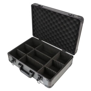 HMF 14502-02 Alu Transportkoffer Kamerakoffer Aufbewahrungskoffer Individuelle Facheinteilung 46 x 15 x 33 cm