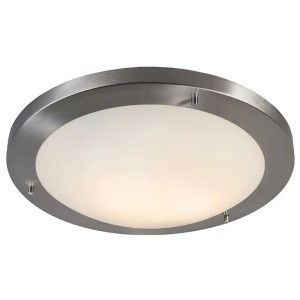 QAZQA Moderne Deckenleuchte Stahl 41 cm IP44 Yuma