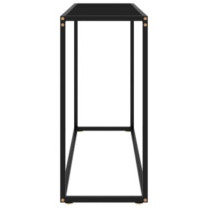 Schwarzer vidaXL Konsolentisch aus Glas und Stahl, 100x35x75 cm.