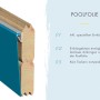 Detailansicht Karibu Holzpool: Poolfolie mit Einhängeprofil für einfache Montage.