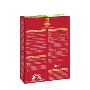 Rote 850g Packung Compo Rosen Langzeit-Dünger für üppige Blütenpracht. Sofort- & 6 Monate Wirkung.