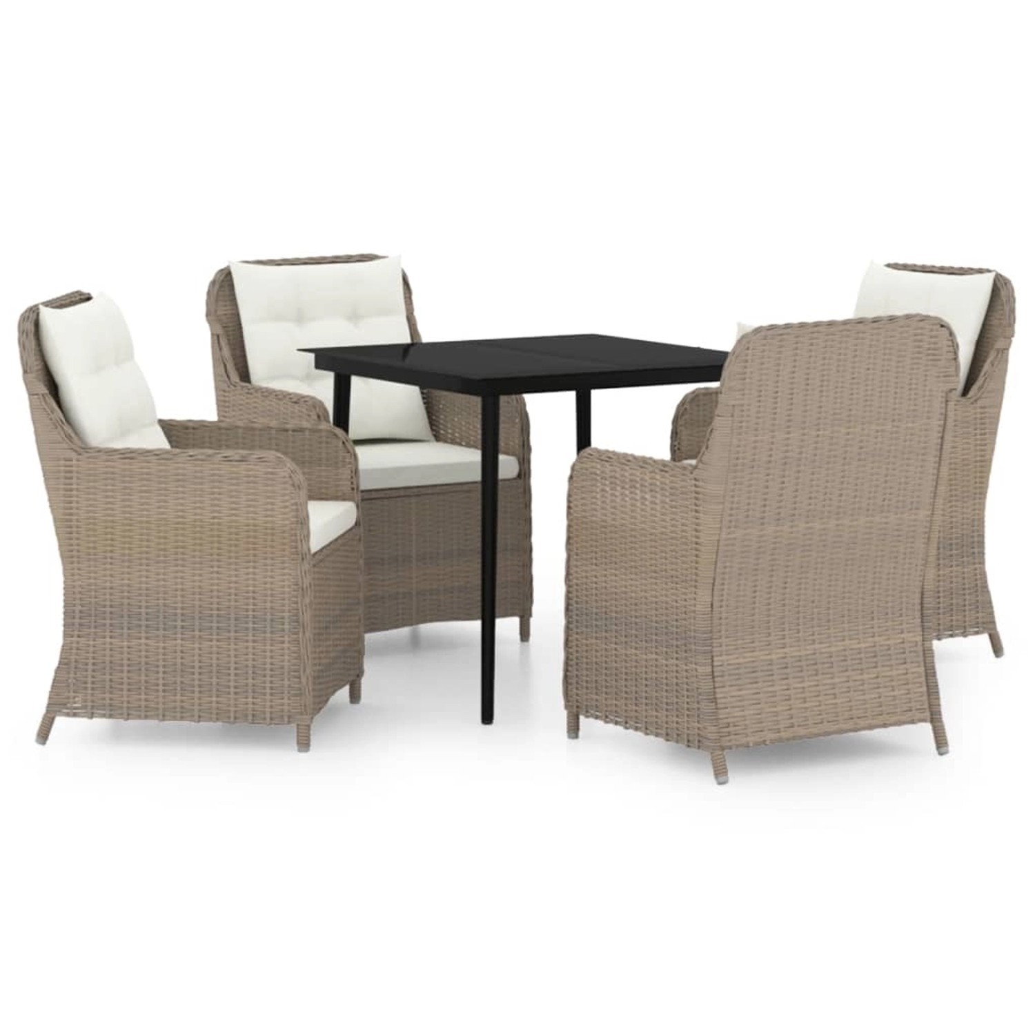 vidaXL 5-Tlg Garten-Essgruppe Braun 3099566