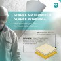 Scorprotect Abdeckvlies, selbsthaftend, 140 g/m², weiß, zum Schutz von Böden und Treppen.