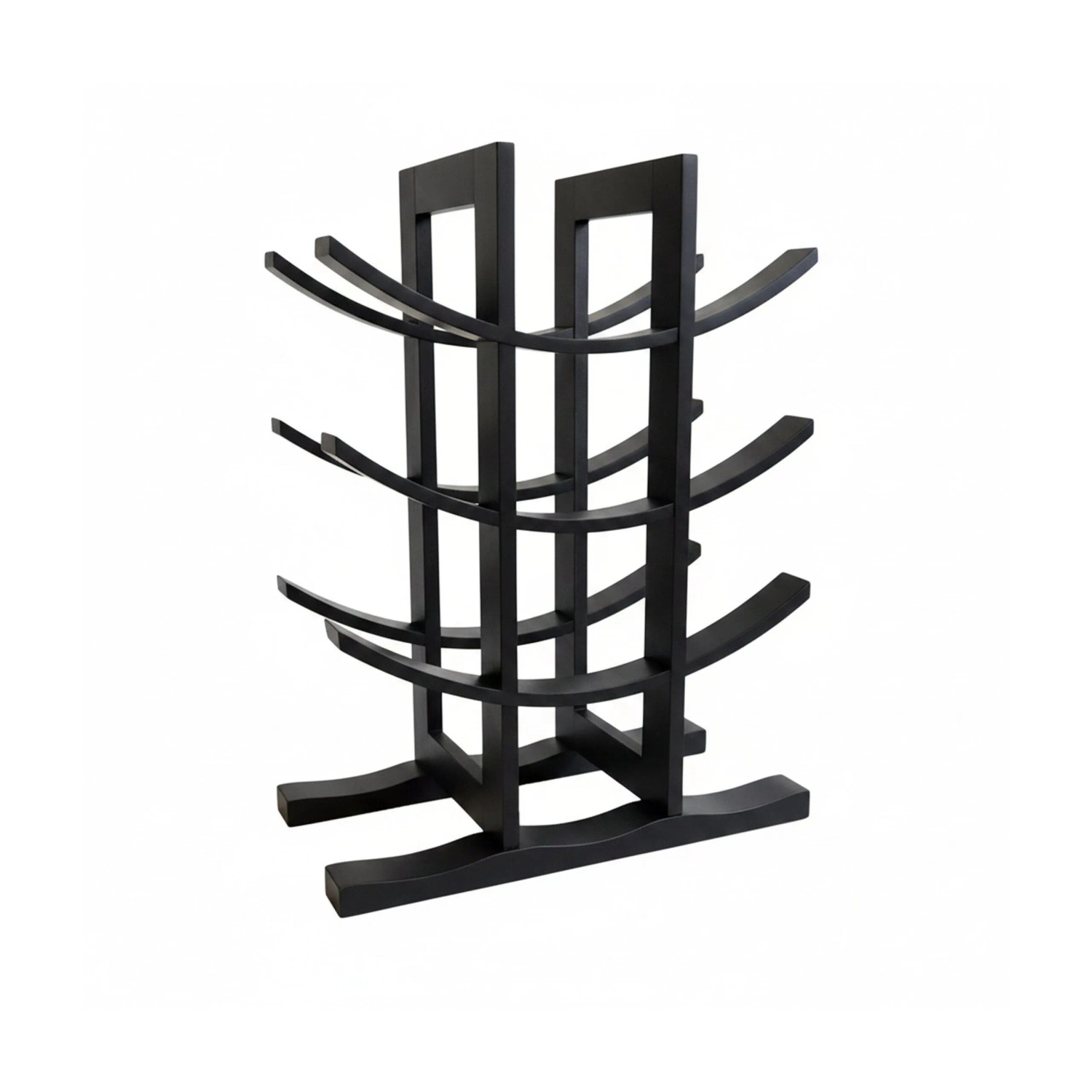 Relaxdays Weinregal Bambus Schwarz für 12 Flaschen 41 cm x 30 cm x 14,5 cm