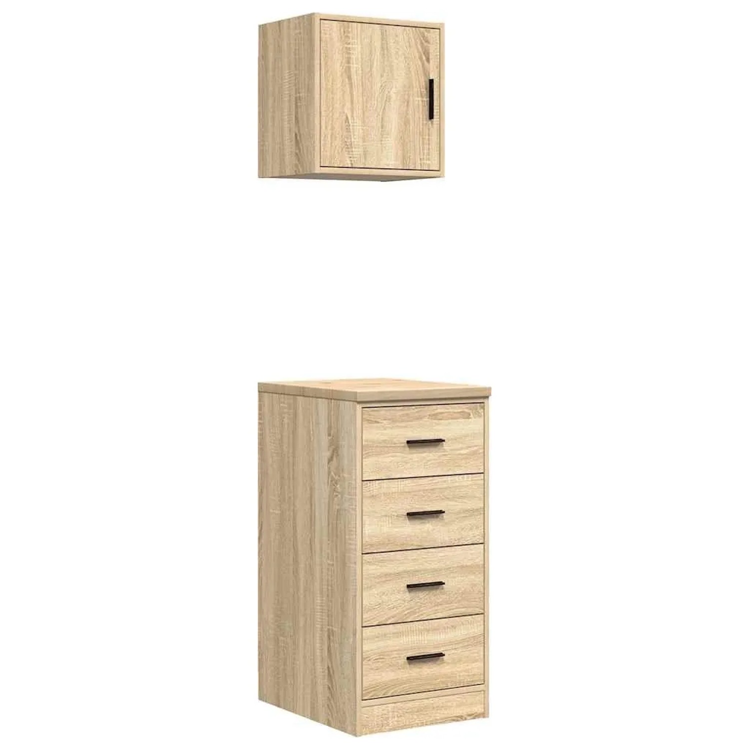 vidaXL Garagenschränke 2 Stk Sonoma-Eiche Holzwerkstoff 3328325