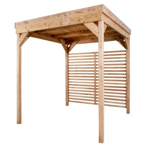 Gaspo Wandteil zu Pavillon-Unterstand Almsee aus Lärche natur