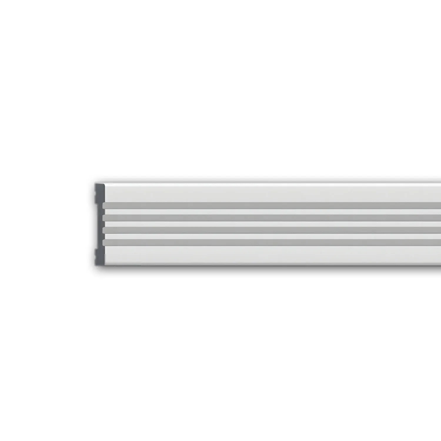 PROFHOME 651702 Wandleiste Friesleiste Zierleiste Stuckleiste 2 m 200 cm x 1,3 cm x 4 cm Weiß