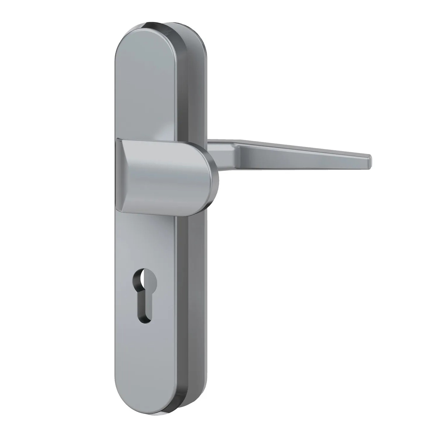 Basi - ES0 - Vollmaterial-Schutzbeschlag Alu IROX Wechsel-Garnitur Lochung PZ 15mm Schildstärke 92-10mm Rund - 7901-0607