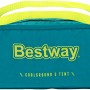 Bestway Cool Ground 3 Personenzelt in Tragetasche, türkis mit gelben Trägern.