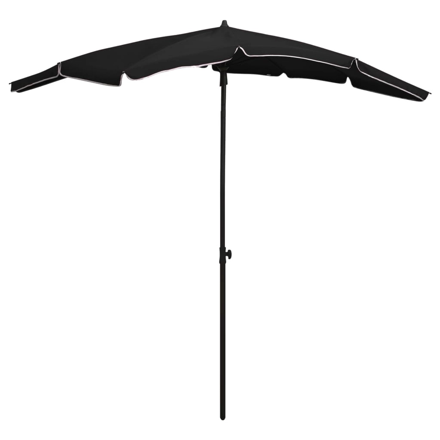 furnicato Sonnenschirm mit Mast 200x130 cm Schwarz günstig online kaufen