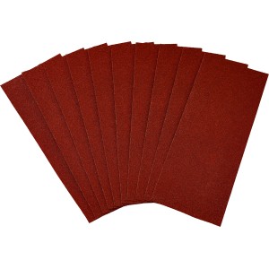 LUX Schleifstreifen Classic K60, 10er-Pack für Schwingschleifer, zum Bearbeiten von Holz und Metall.