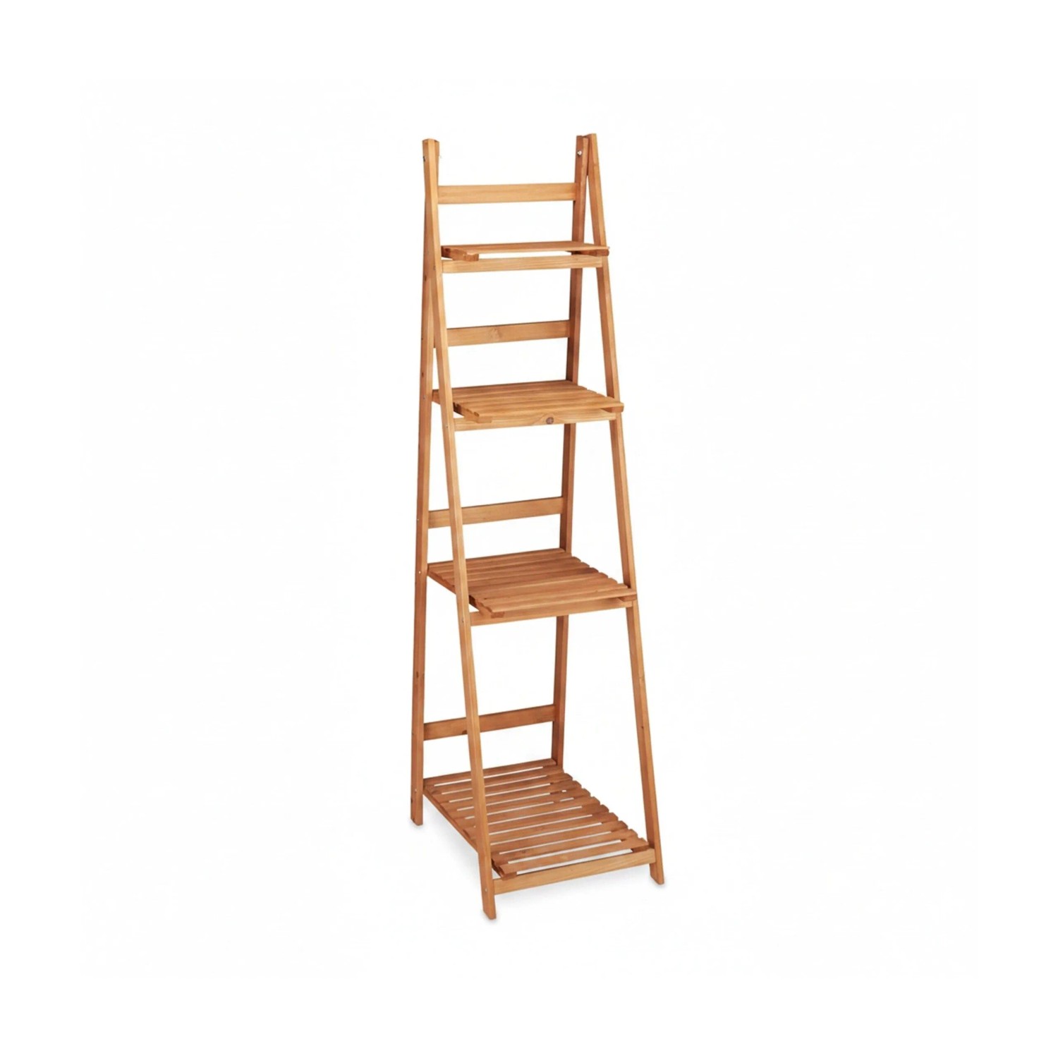 Relaxdays Blumentreppe Tannenholz Natur Klappbar XL 161 cm x 41 cm x 50 cm 3,3 kg