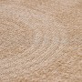 Detailansicht des beigen Ayyildiz Outdoor-Teppichs Comilla, 120x120 cm, mit Sisal-Optik.