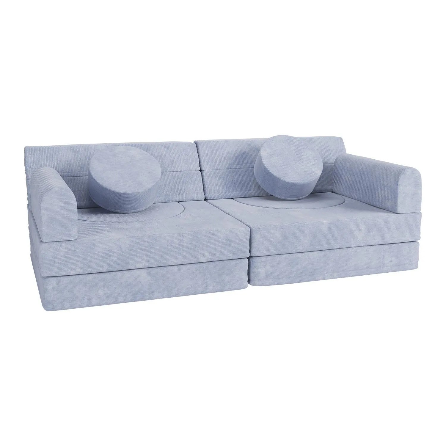 Juskys Kinder Spielsofa Kayo Cord In Hellblau