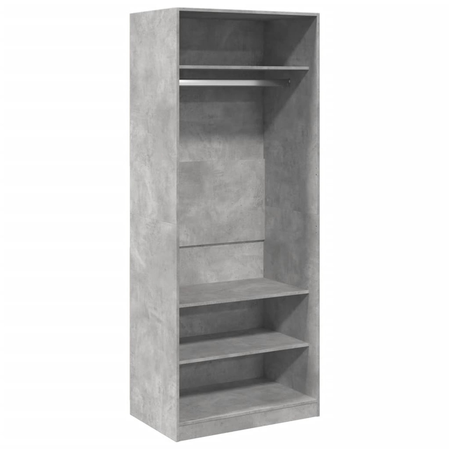 vidaXL Kleiderschrank Kleiderschrank Betongrau 80x50x200 cm Spanplatte günstig online kaufen