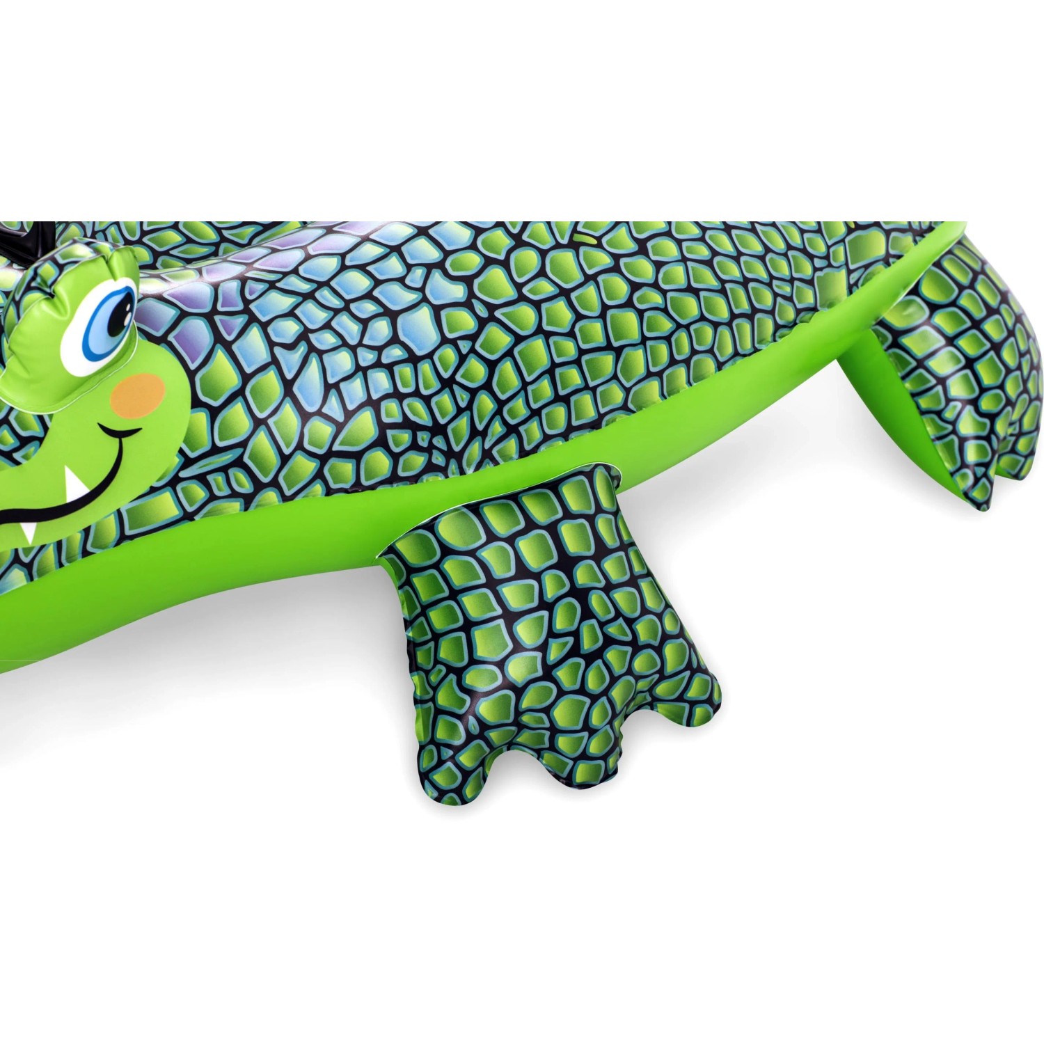 Bestway Schwimmtier Krokodil, grünes aufblasbares Wasserspielzeug mit Krokodil-Design.