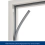 Detailaufnahme: ZK-Tür-Element mit Eckzarge, verzinkt, Dichtung sichtbar.