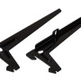 Zwei schwarze Einloch-Winkelträger, 18 cm, für Regalböden und Möbelbau.