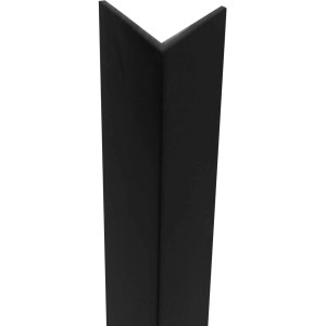 Schwarzes Arcansas Winkelprofil, ungleichschenklig, aus PVC, 15x1000 mm.