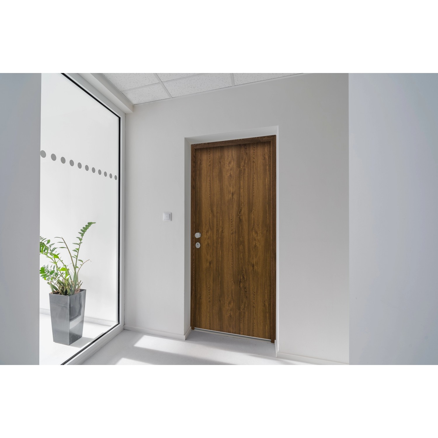 Splendoor Wohnungseingangstür BARI ACOUSTIC RC2 Links Nussbaum, Schallschutztür