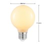 Arcchio LED E27 Globelampe G80 aus opalweißem Glas, 4W, warmweiß, dimmbar, Ø80x115mm.