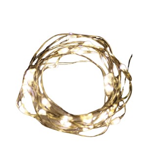 Lex 40er Micro LED Schweif Drahtlichterkette Batterie Lichterkette Deko Warmweiß