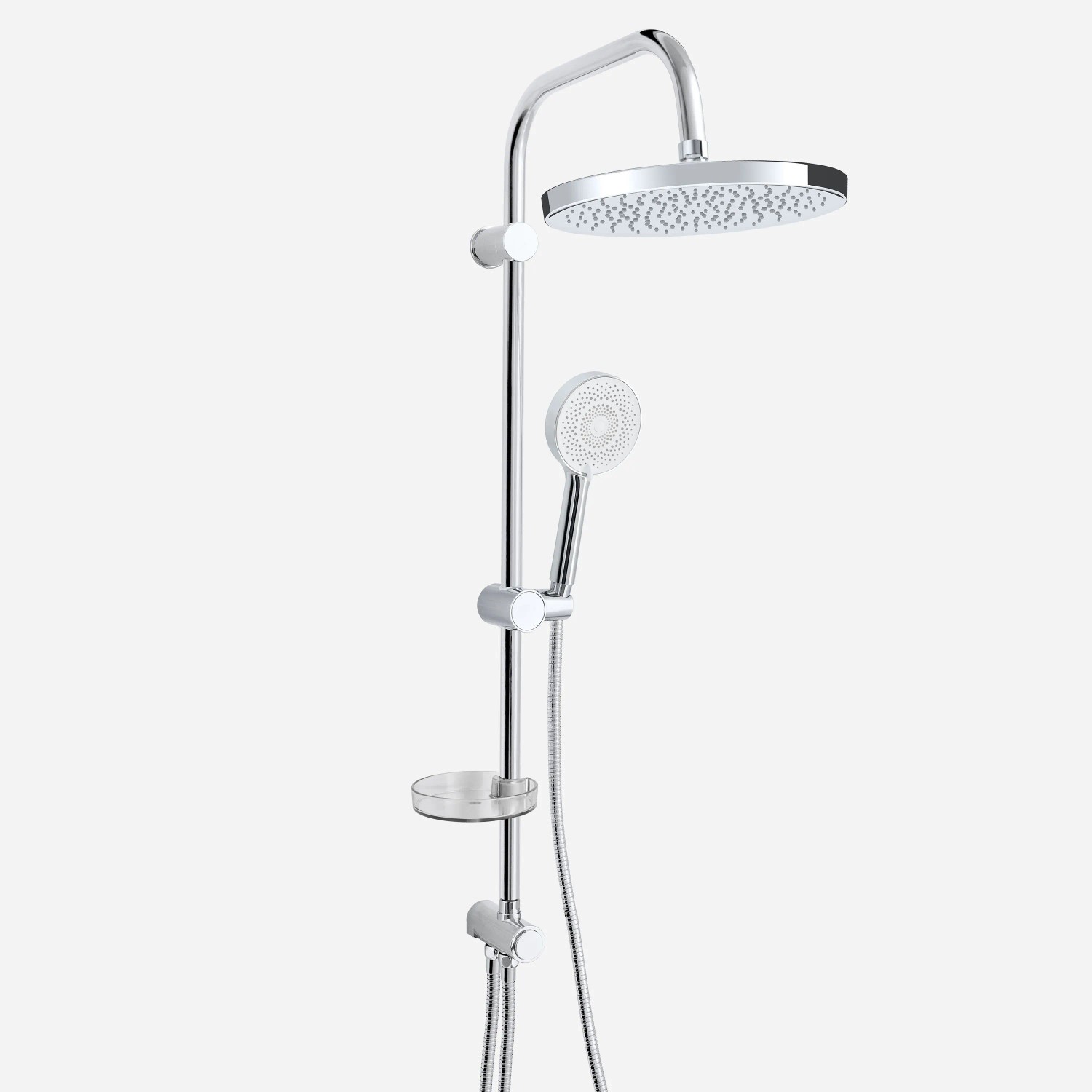 Euroshowers EuroFlux Regendusche Set Chrom Weiß