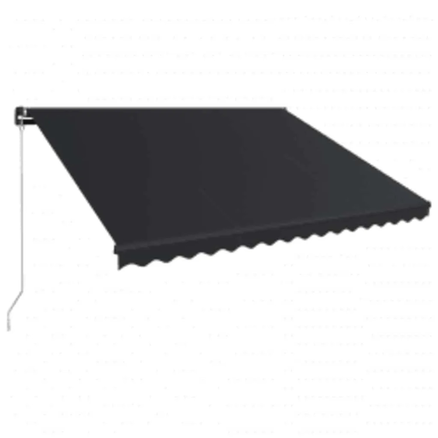 vidaXL Markise Manuell Einziehbar mit LED 450x300 cm Anthrazit 3051246